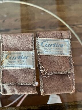 Pair of Vintage Cartier Flatware Storage Sleeves – Original – Empty